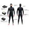 Гидрокостюм DAKINE MEN'S MISSION CHEST ZIP HOODED 4/3mm Black Размер XL DK22M43HMZ (0604565592576)